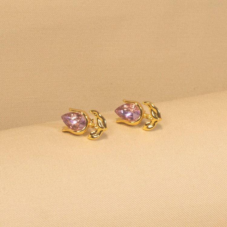 Tulip Garden Studs - Lilac