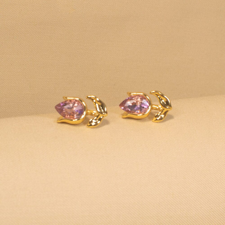 Tulip Garden Studs - Lilac