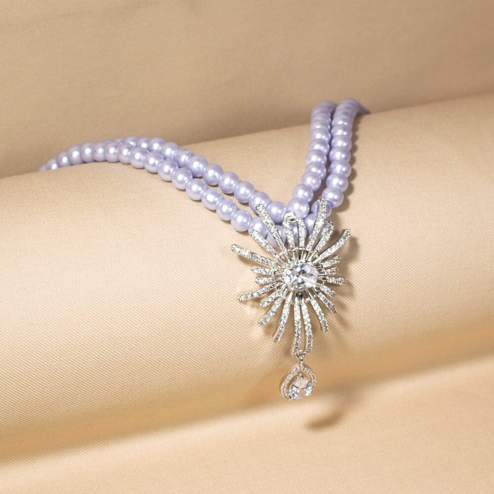 Twilight Bloom Pearls Necklace Set