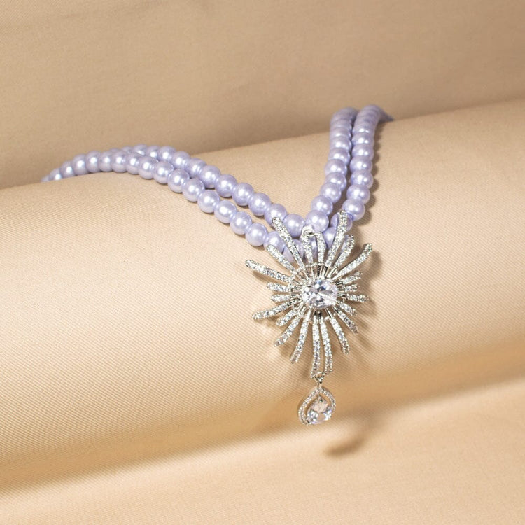 Twilight Bloom Pearls Necklace Set