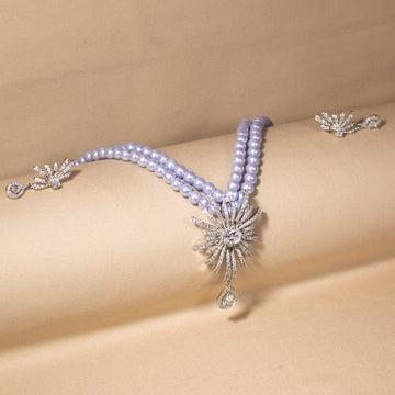 Twilight Bloom Pearls Necklace Set