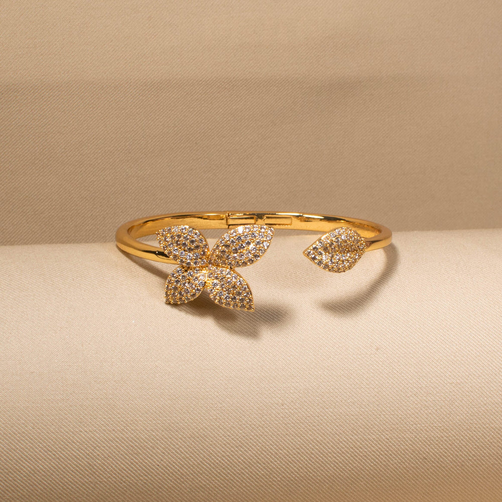 Twin Florals Cuff Bracelet