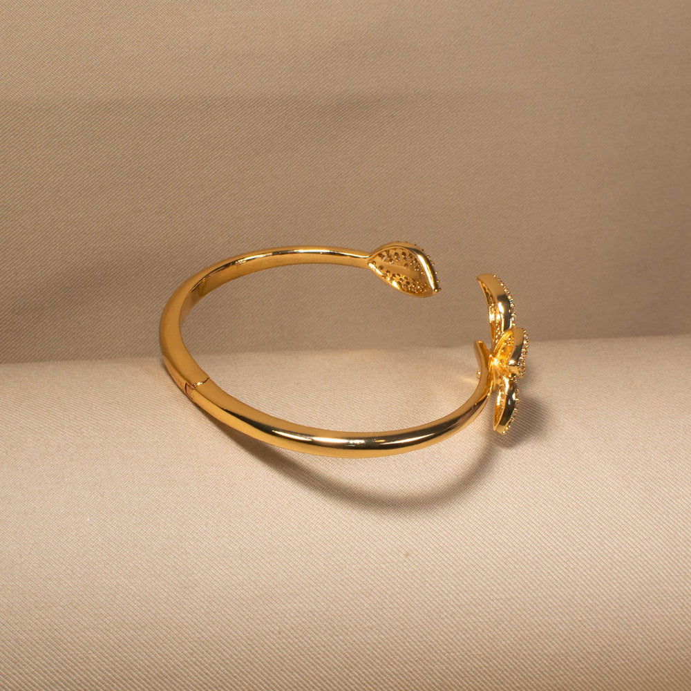 Twin Florals Cuff Bracelet