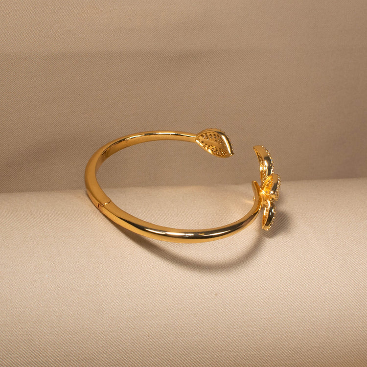 Twin Florals Cuff Bracelet