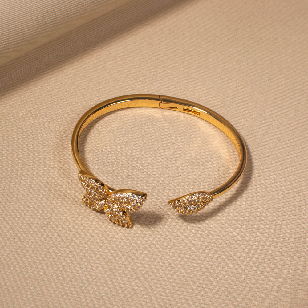 Twin Florals Cuff Bracelet