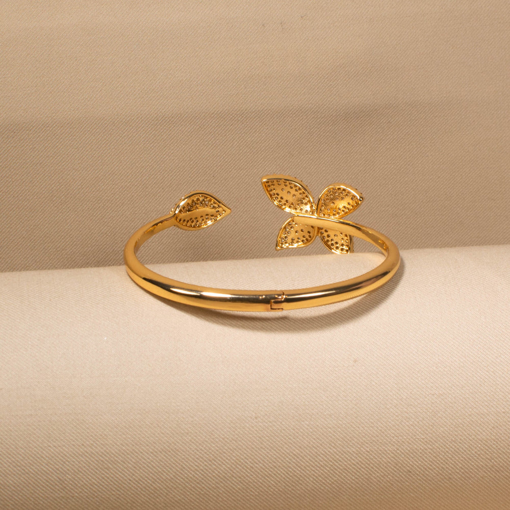 Twin Florals Cuff Bracelet