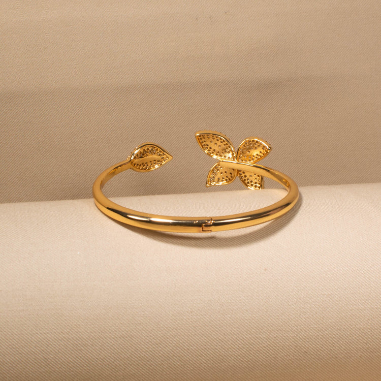 Twin Florals Cuff Bracelet