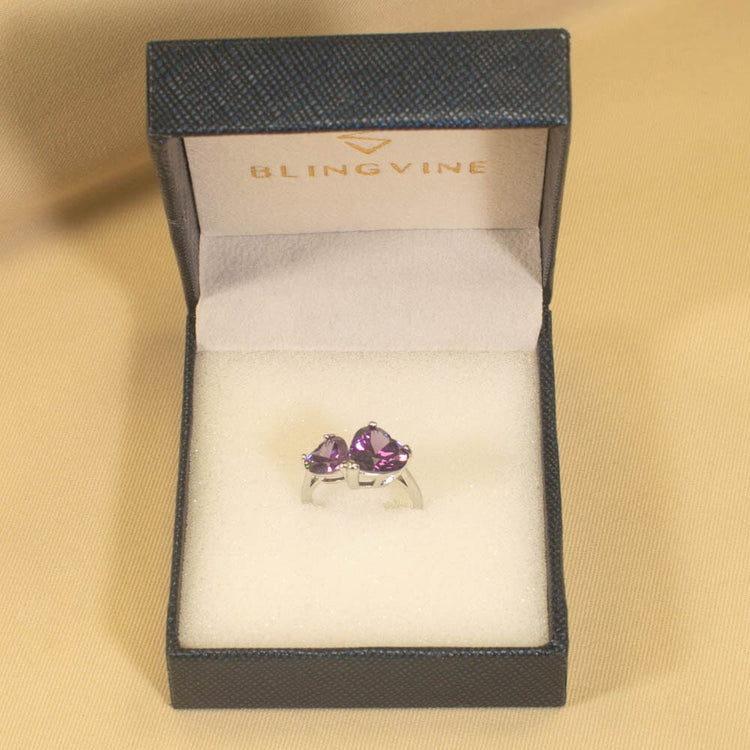 Twin Heart Ring - Platinum - The Forever Collection