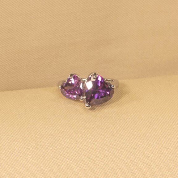 Twin Heart Ring - Platinum - The Forever Collection