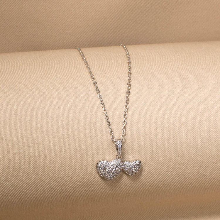 Twin Hearts Radiance Pendant Set