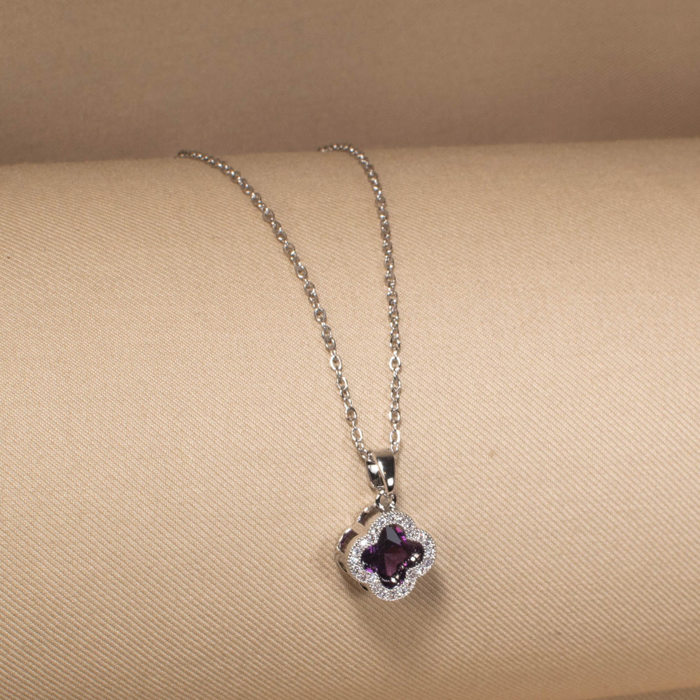Velvet Lucky Clover Pendant Set