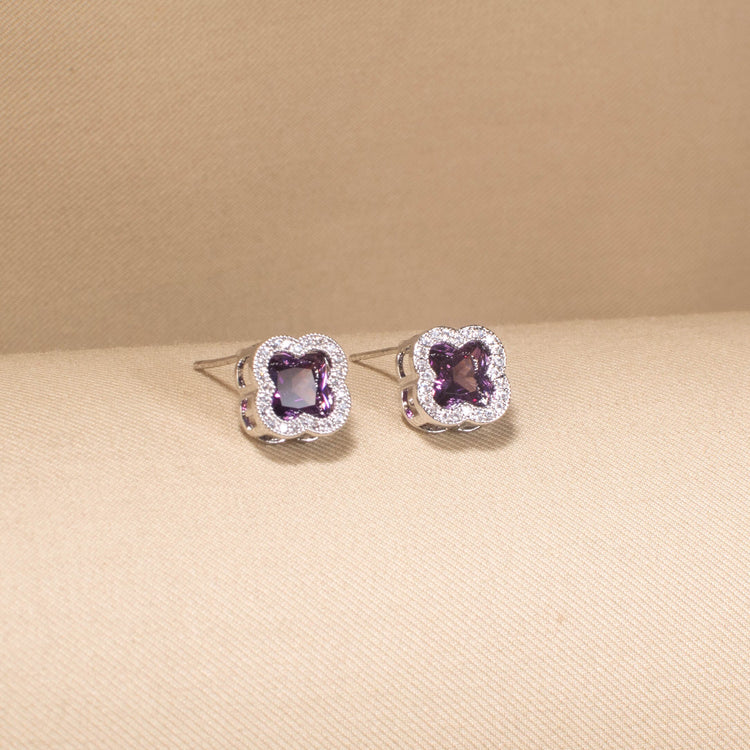Velvet Lucky Clover Pendant Set
