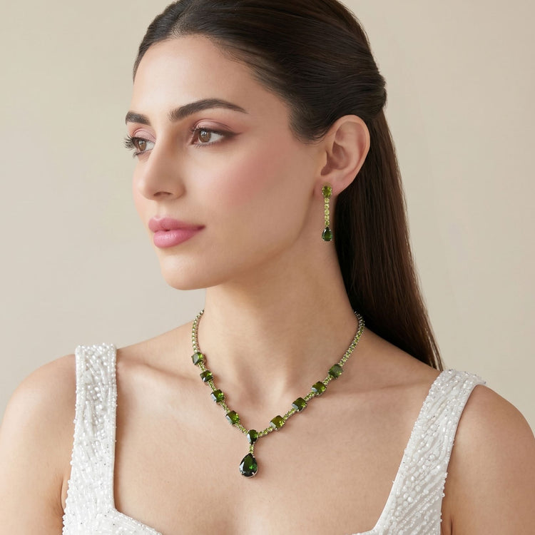 Verdant Cascade Necklace Set