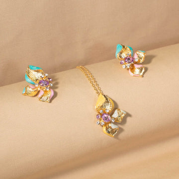 Vibrant Blooms Yellow Pendant Set  - Nature Collection