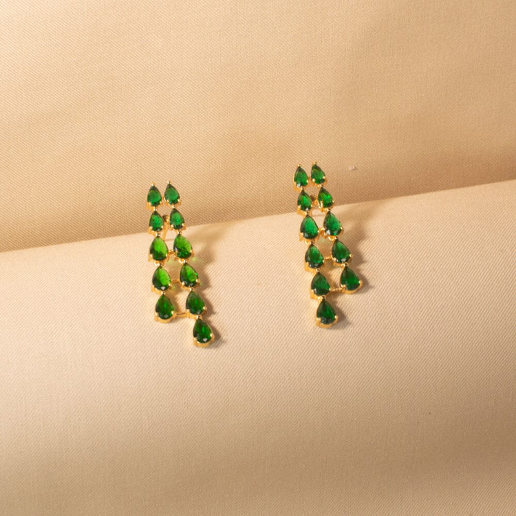 Vibrant Green Asymmetric Necklace Set