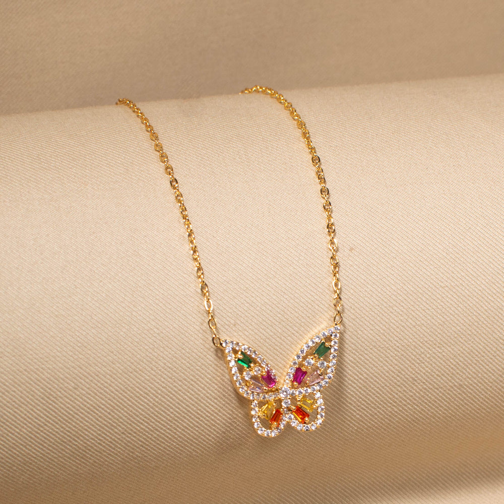 Vibrant Wing Symphony Pendant Set