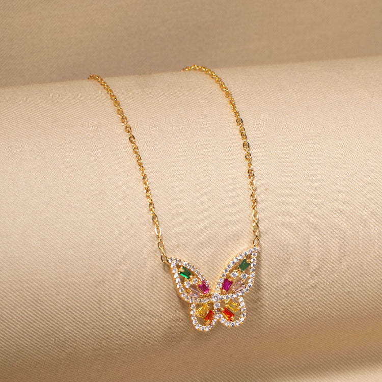 Vibrant Wing Symphony Pendant Set