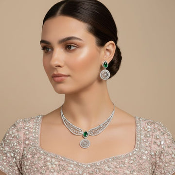 Victoria Necklace Set - Green