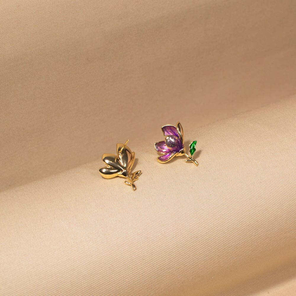 Violet Petals Studs - Nature Collection