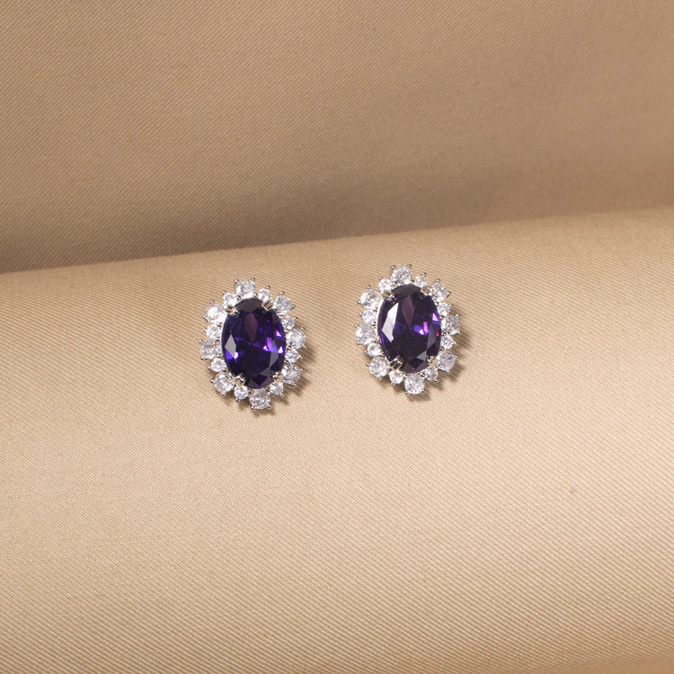 Violet Princess Halo Pendant Set