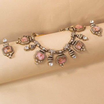 Vishi Blush Pink Necklace Set