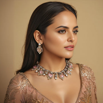 Vishi Blush Pink Necklace Set