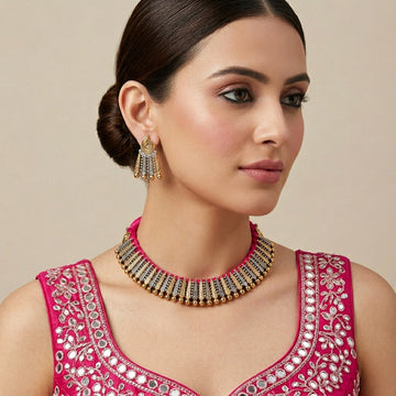 Rajitha Silver Replica Necklace Set - Rajata Collection