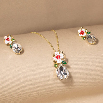 White Blossom Pendant Set - Nature Collection