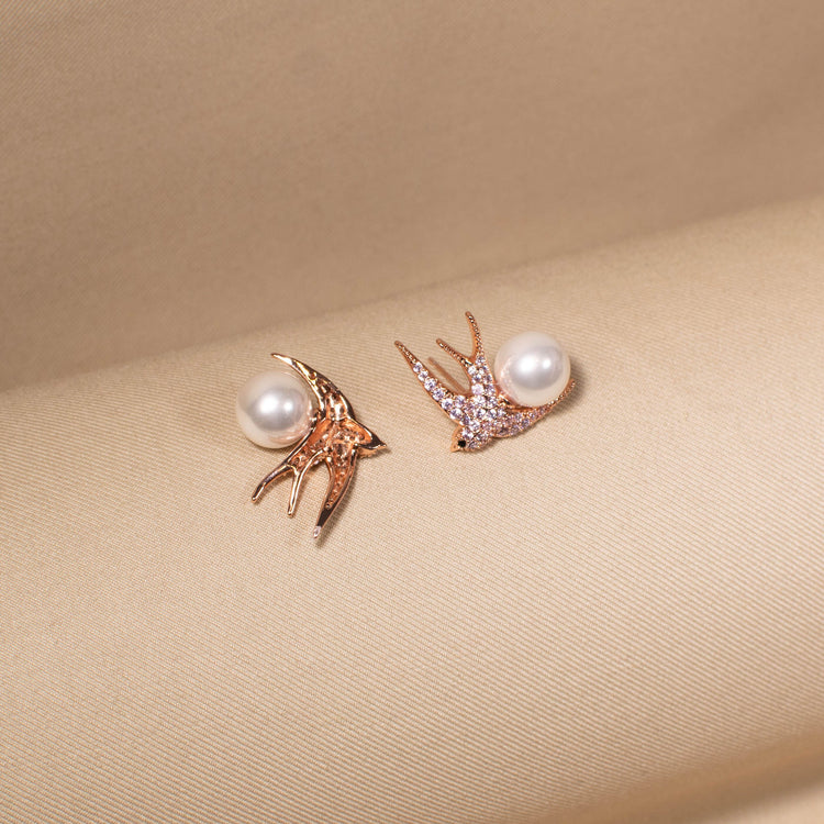 Wings of Grace Studs - Golden
