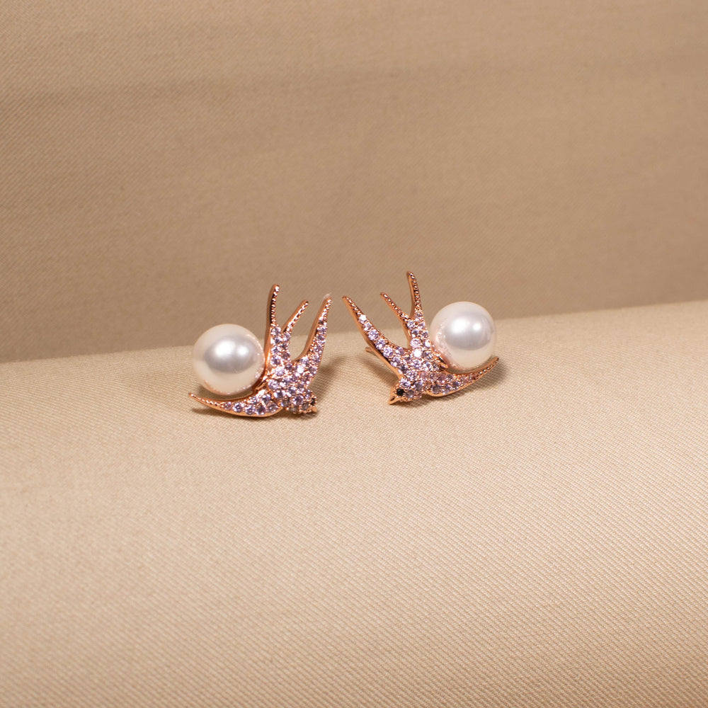 Wings of Grace Studs - Golden