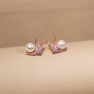 Wings of Grace Studs - Golden