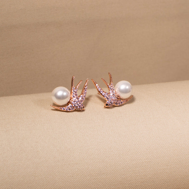 Wings of Grace Studs - Golden