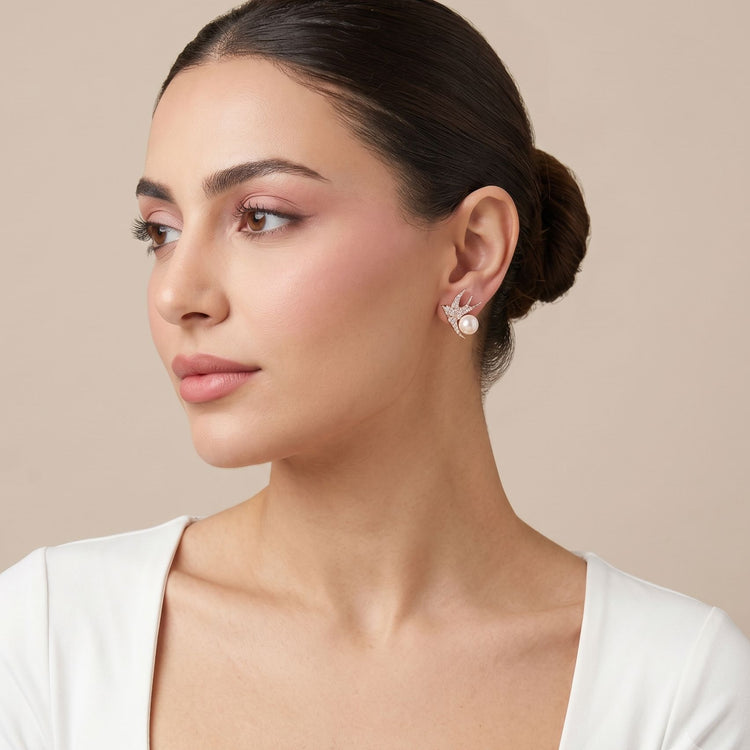 Wings of Grace Studs - Golden
