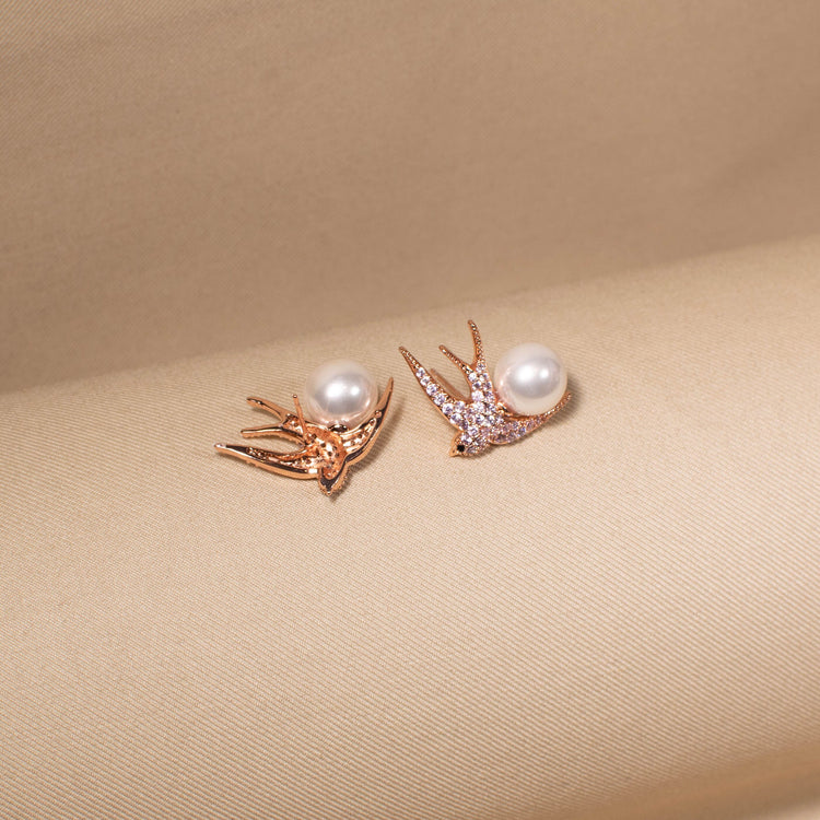 Wings of Grace Studs - Golden