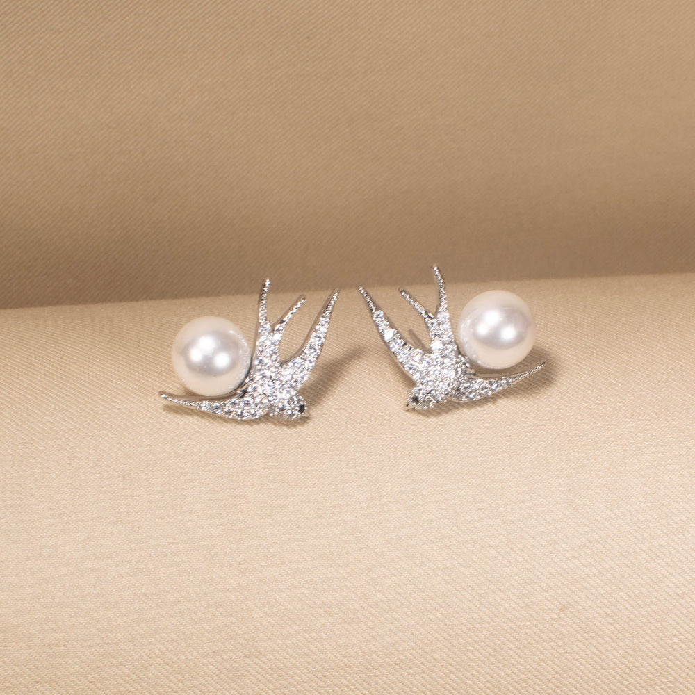 Wings of Grace Studs - Silver