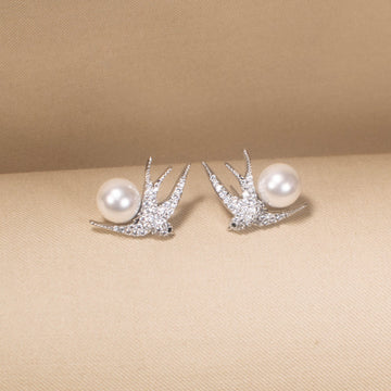 Wings of Grace Studs - Silver