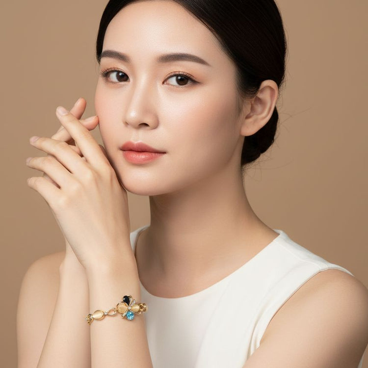 Winter Blue Petal Bracelet