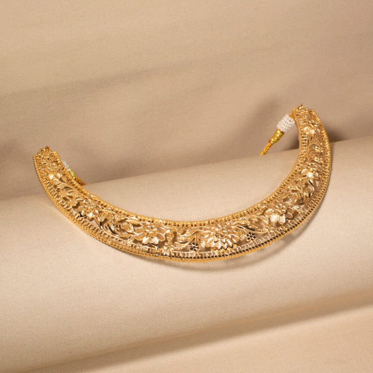 Zahra Golden Necklace Set - Alankar Collection