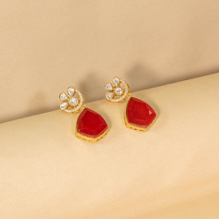 Zaruna Choker Set - Red - Pratha Collection