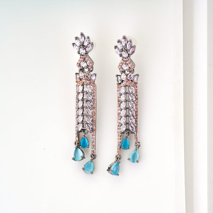 Purchase Online Silver Polish Diamond Studded Earrings