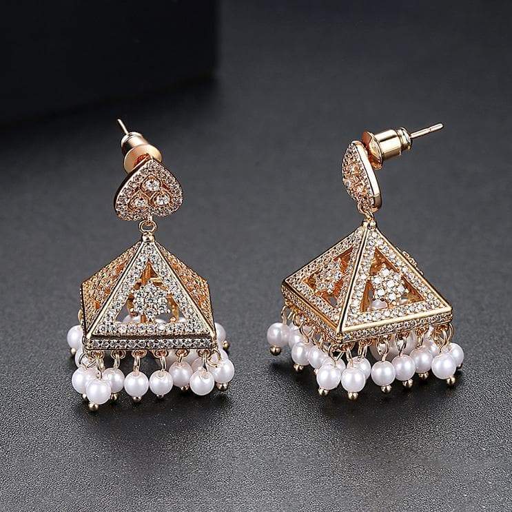 Traditional 22K Gold Jhumka Style Earrings | Fine Detailing | PC Chandra  Jewellers
