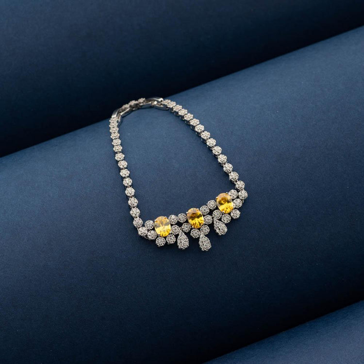 Piebald amber crystal bracelet Womens Fashion Jewelry  Organisers  Bracelets on Carousell