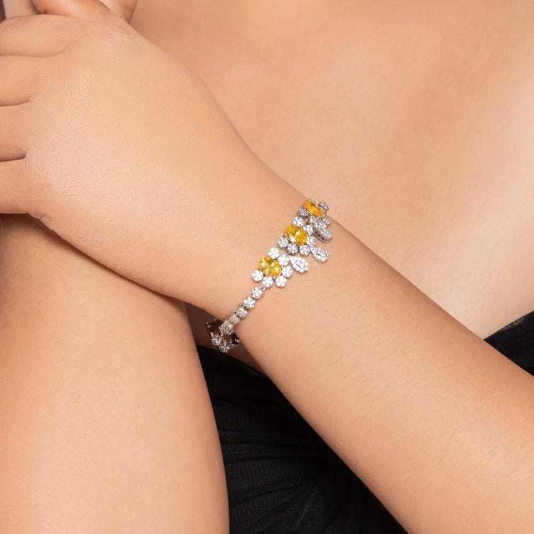 Amber Crystal Bracelet - Blingvine Jewellery