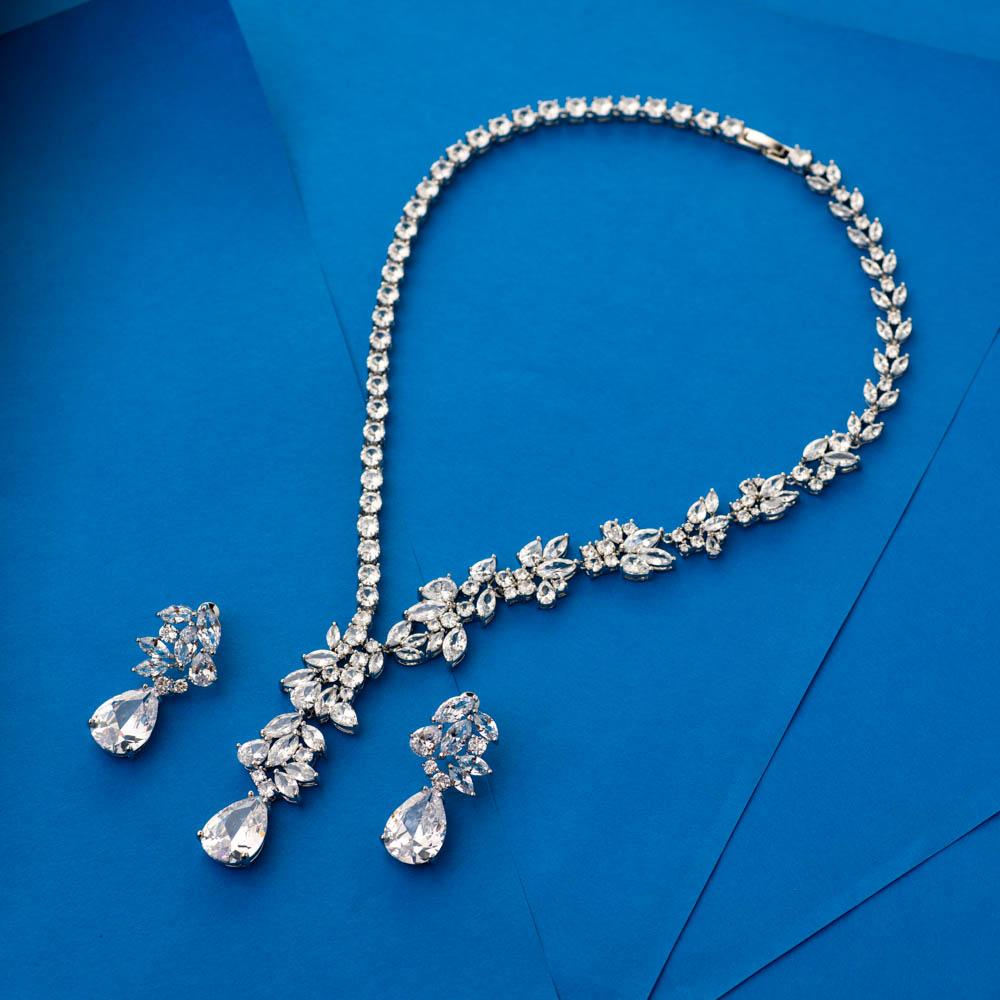 Arista Crystal Necklace Set - Blingvine