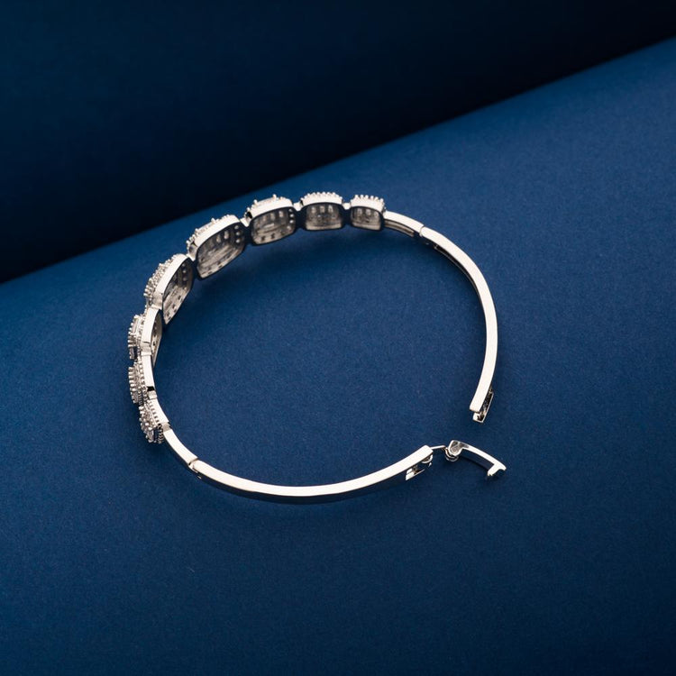 Oxidized Sterling Silver Organic Pattern Diamond Cuff - Element 79  Contemporary Jewelry