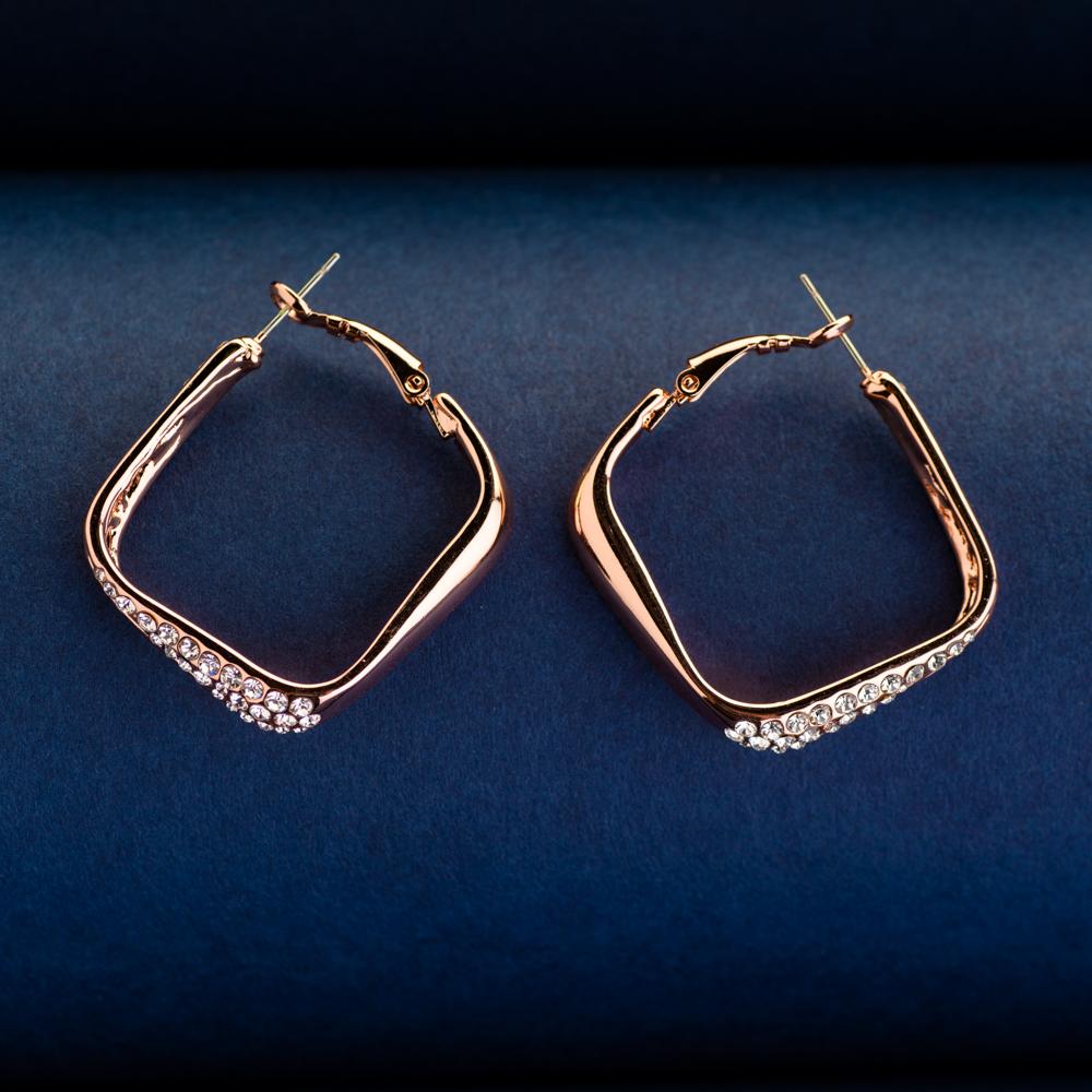 Aztec Hoop Earrings - Square