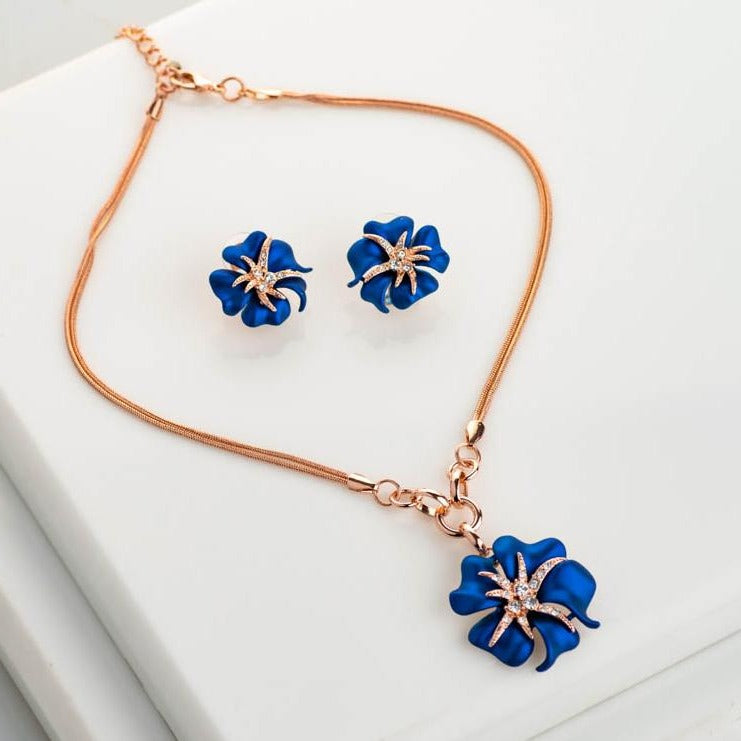 Blue Ivy Pendant Necklace Set