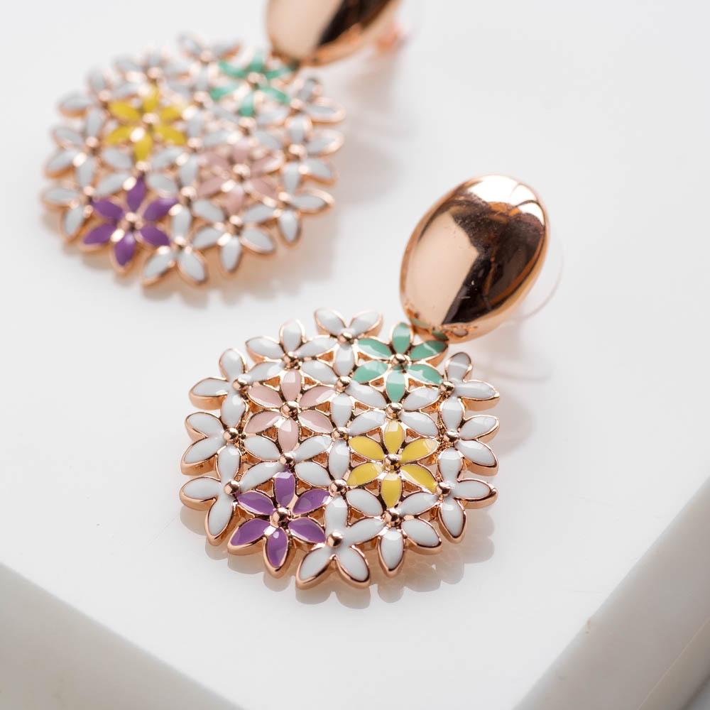 Bouquet Enamel Danglers Earrings - Blingvine Jewellery