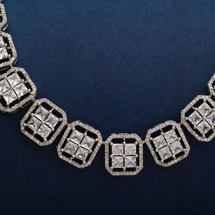 Citylights American Diamond Necklace Set - Blingvine