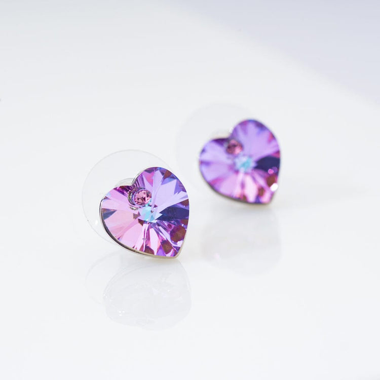 Swarovski Crystal Red Heart Shape Stilla Stud Earrings – Day's Jewelers